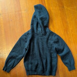 Navy Blue Cashmere Hooded Sweater